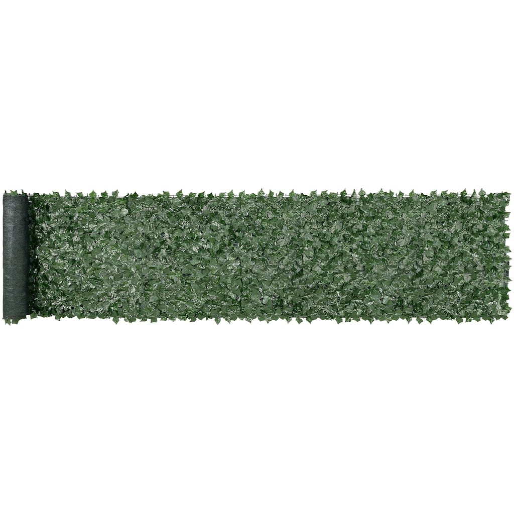 Green Silk Ivy Privacy Fence, PE Backed and UV-Resistant Decor