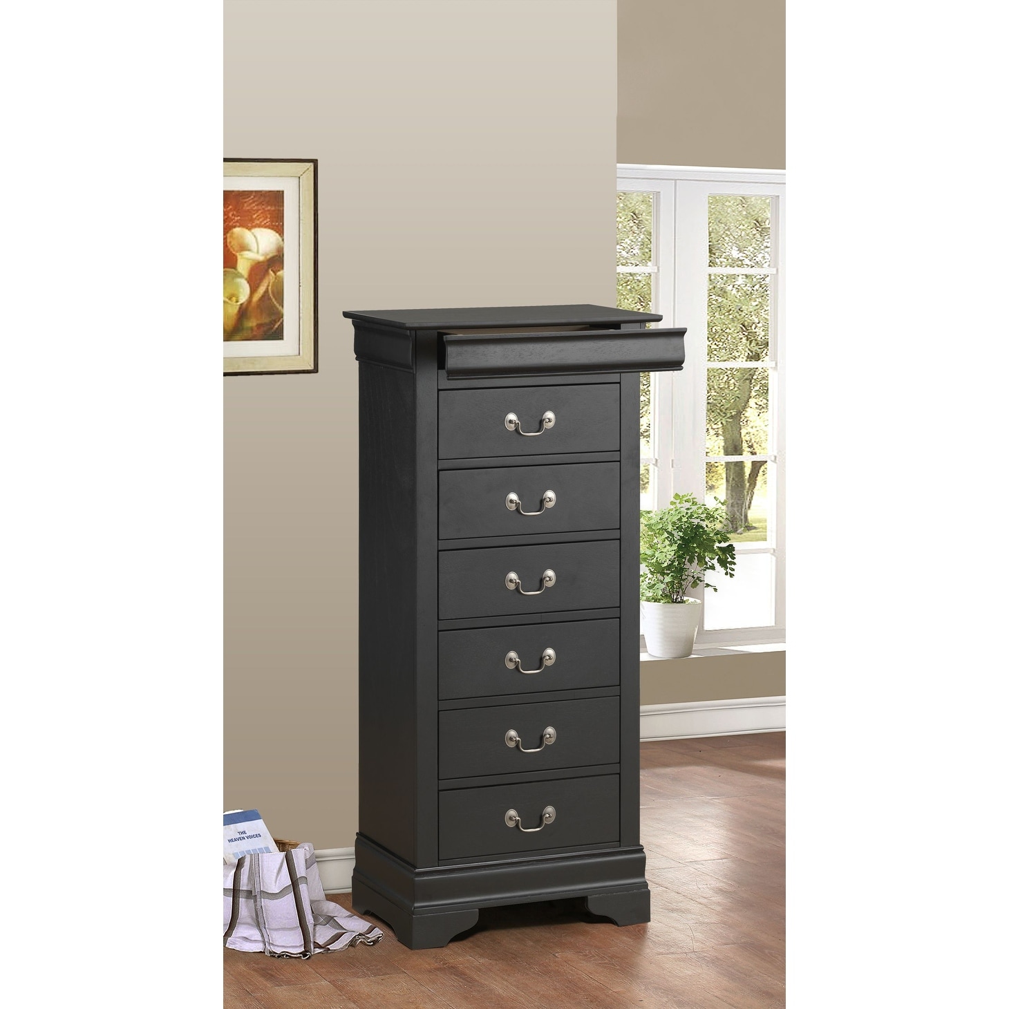Louis Philippe Louis Philippe Style 6 Drawer Dresser with Hidden Jewel