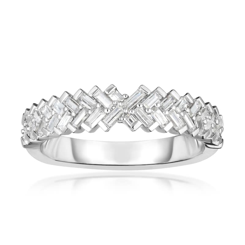 3/4 Cttw Natural Diamond 14KT White Gold Ring - 7