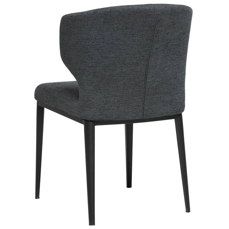 Cabo Mid-Century Modern Chenille Upholstered Wingback Dining Chair
