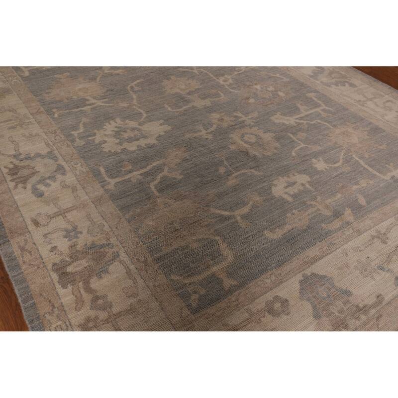 Vegetable Dye Oushak Area Rug Hand-Knotted Wool Carpet - 8'3" x 9'8"