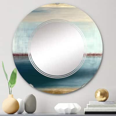 Designart 'Sacred Geometry In Vintage Color Tones IX' Printed Modern Geometric Wall Mirror