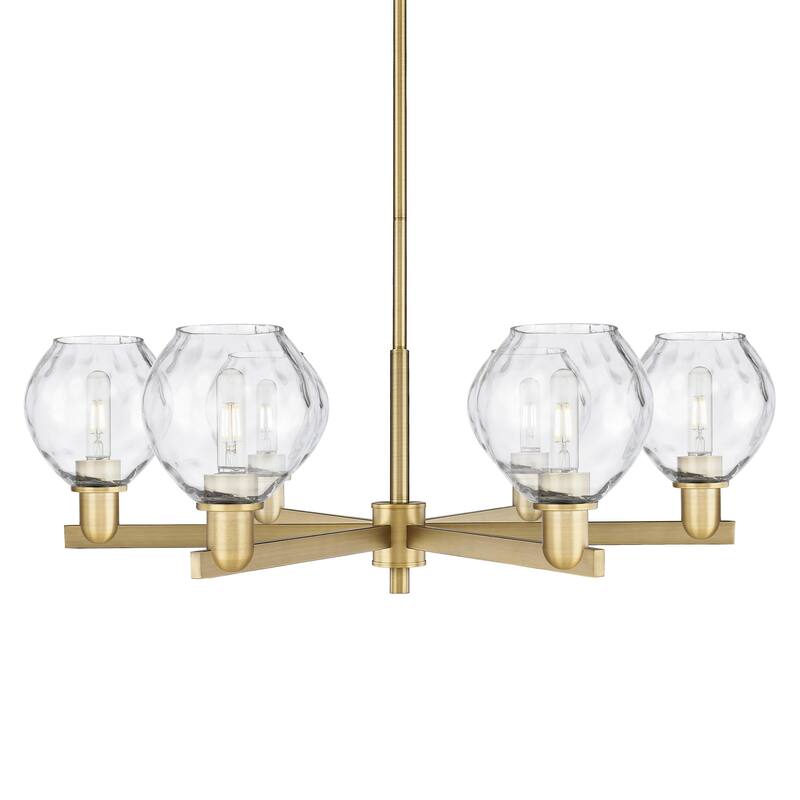 Innovations Lighting 716-6CR-11-36 Waverly Chandelier Waverly 6 Light - Brushed Brass / Clear
