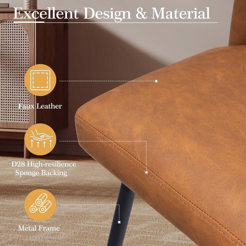 26.77" Counter Height Swivel Bar Stools with Backs and Metal Legs