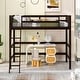 preview thumbnail 1 of 36, Efficient Use of Space Loft Bed with Ladder, Solid Wood, Safety Guaranteed, Twin Size Espresso