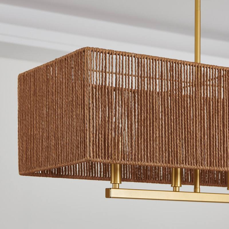 KAWOTI 6-Light Gold Handmade Pendant Light