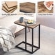 preview thumbnail 44 of 61, Javlergo Set of 2 C-Shaped Sofa Side Table, Small End Table for Living Room, Narrow Bedside/TV Tray Table