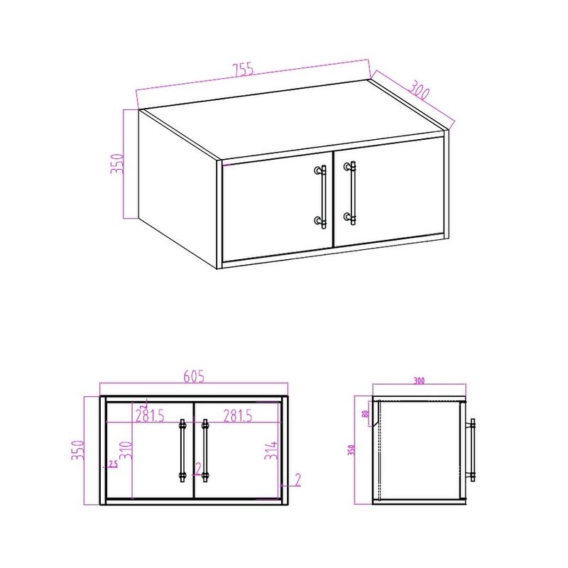 Victoria 30 Inches Top Cabinet Wall-Mounted - 29.8