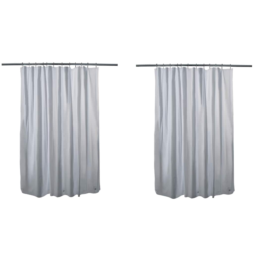Bath Bliss 2 Pack Heavy Grommet Shower Liner