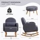 preview thumbnail 7 of 46, HOMYKA 27.95” Wide Rocking Chair with Ottomans for Nursery and Living Room