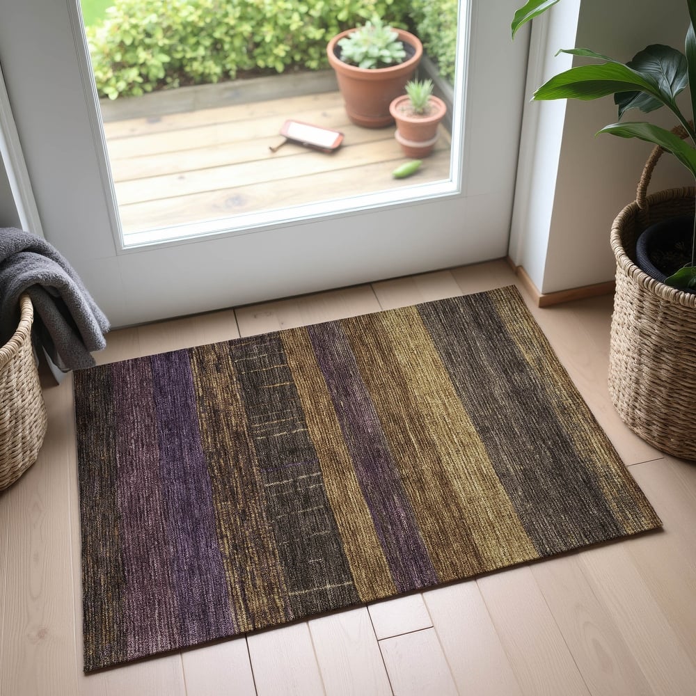 Premium Washable Super Soft Ombre Stripes Mayfield Rug