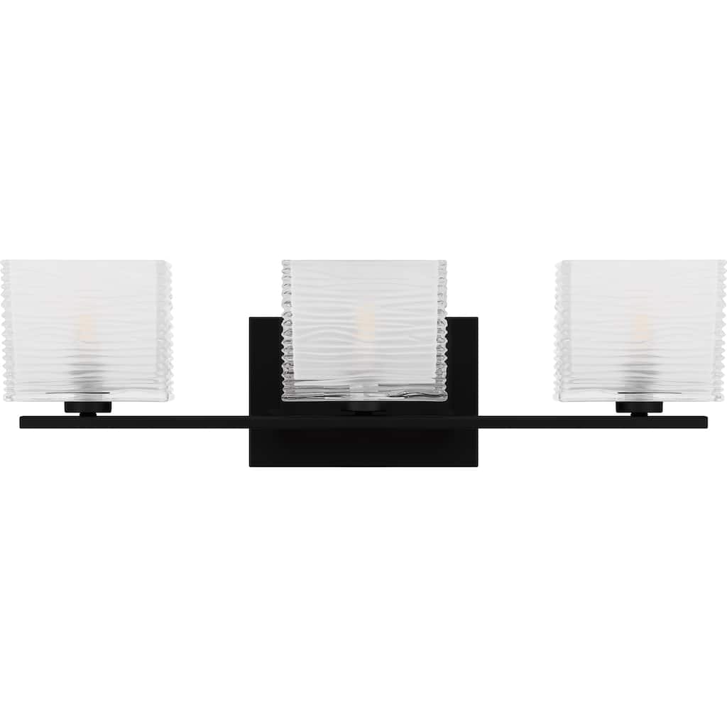 Westcap 3-Light Matte Black Bath Light