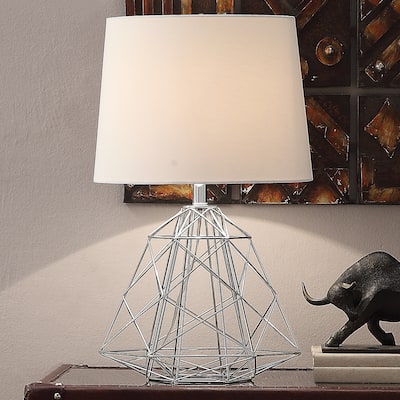 25"H Metal Table Lamp - Chrome