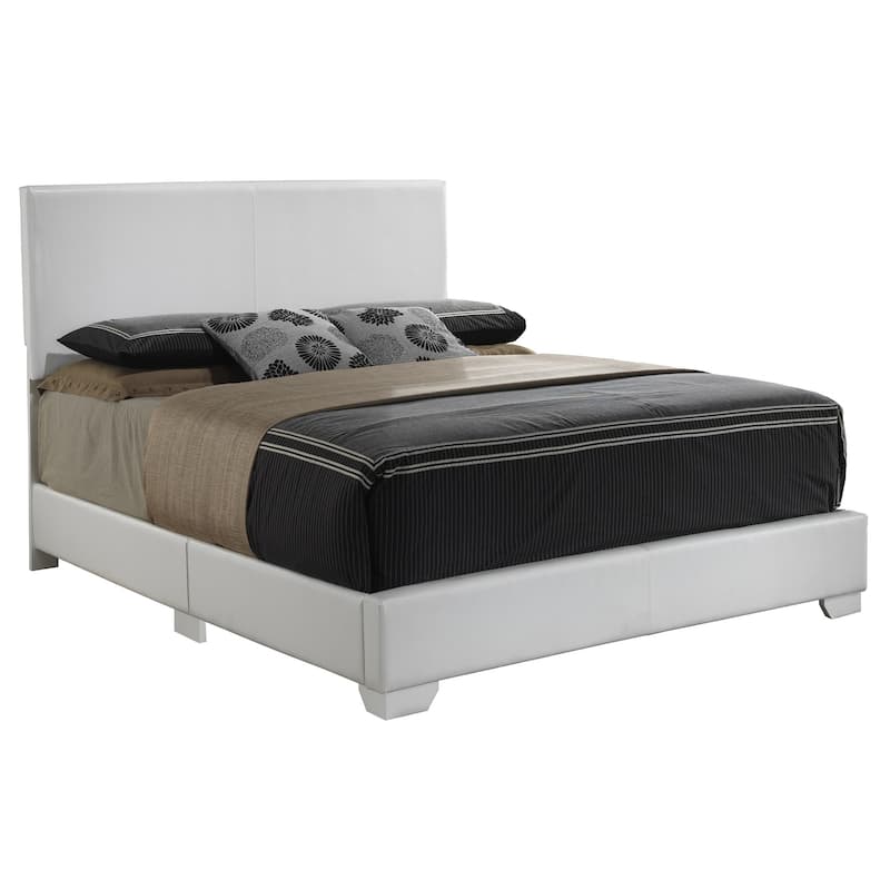 Upholstered Wood Queen Panel Bed - 86" - White
