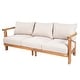 preview thumbnail 3 of 17, Christopher Knight Home - Outdoor Acacia Wood 3-Seater Sofa with Cushions
