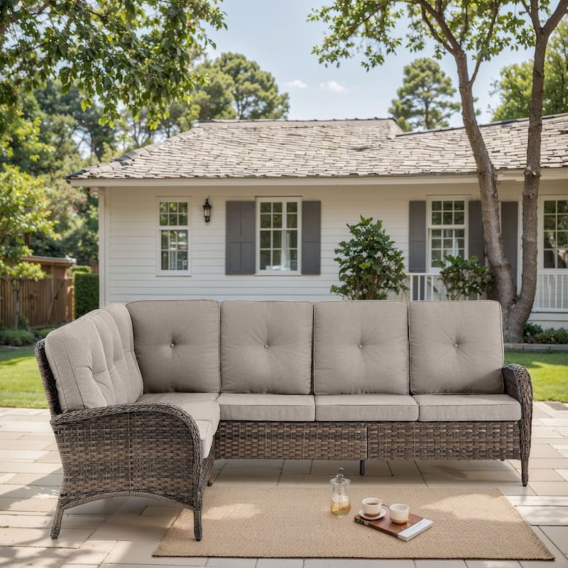 Outdoor Sectional Sofa with Cushion Funiture Set