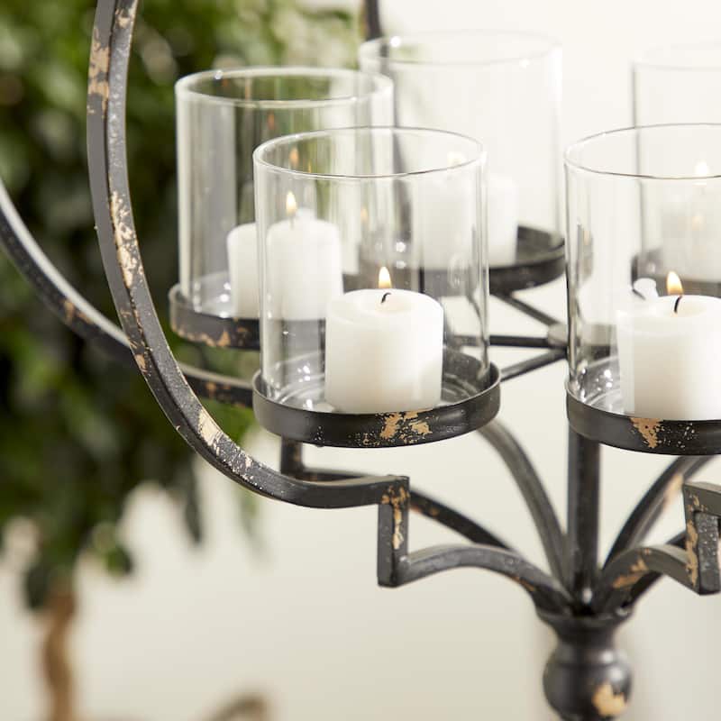 Metal Candelabra - White. Black - Roche River Decor