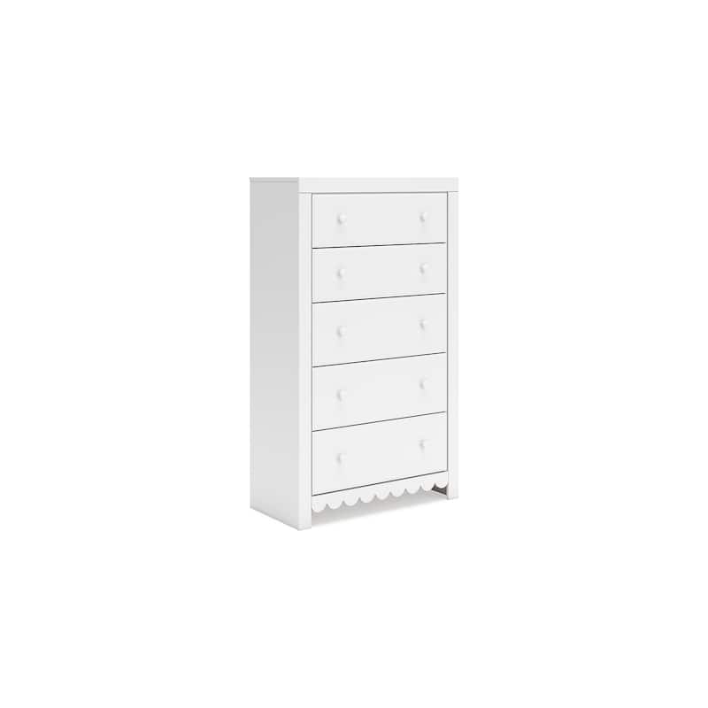 Signature Design by Ashley Mollviney White Chest of Drawers