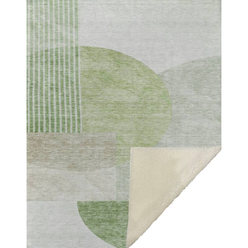 Premium Machine Washable Floral Sherpa Throw Blanket