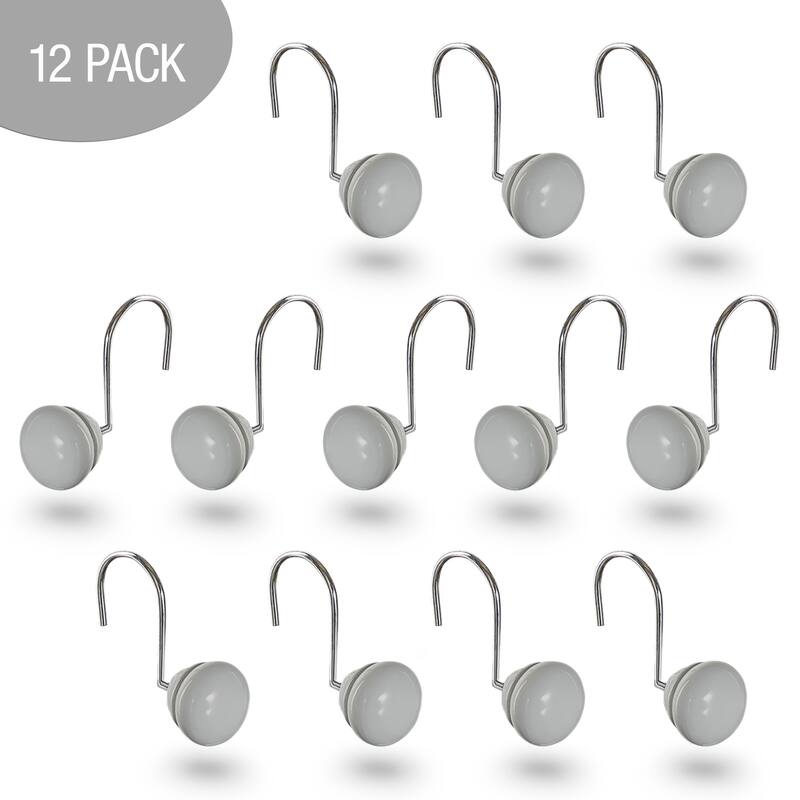 Creative Scents Shower Curtain Hooks - Set of 12