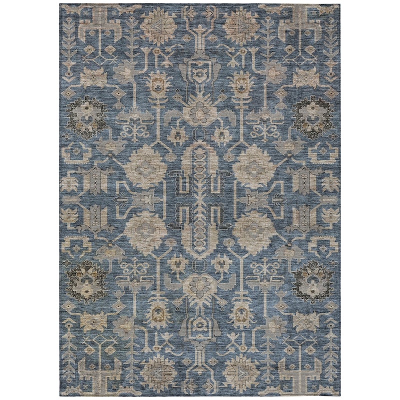 Machine Washable Indoor/ Outdoor Chantille Traditional Boho Rug