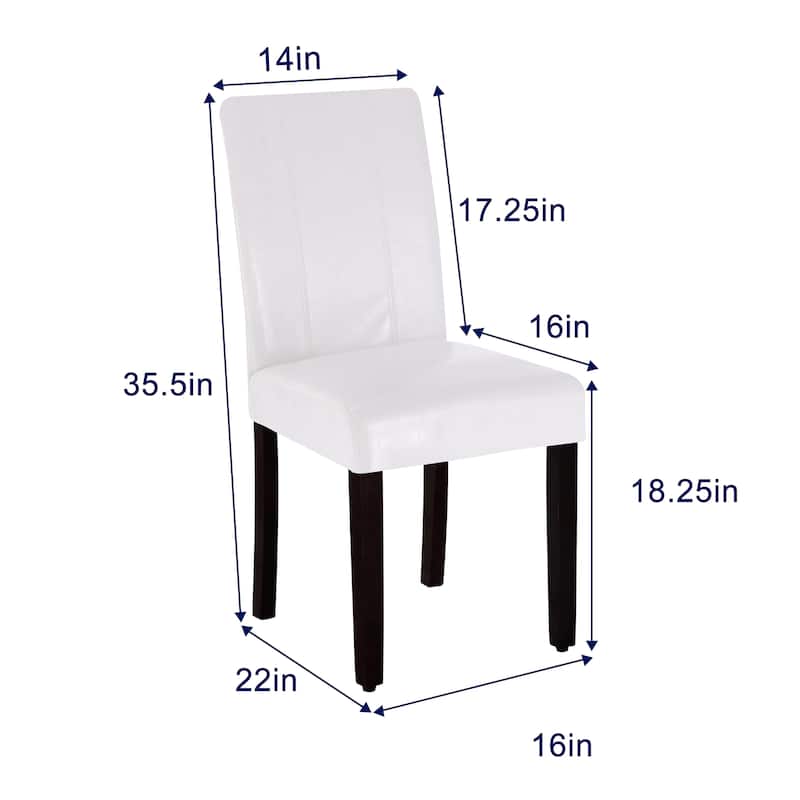 Subrtex Homes and Gardens PU Leather Dining Chair (Set of 2)