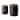 Cyril Black Metal w/ Brown Solid Wood Lid Jars (Set of 2)