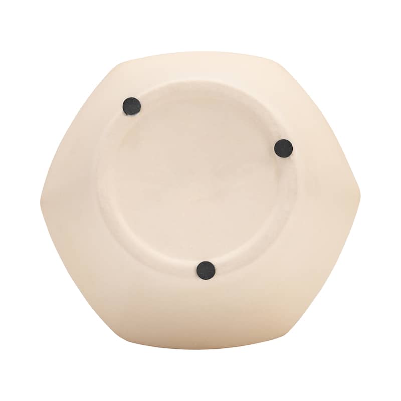 Sagebrook Home Neutral Textured Ceramic Artisan Vase - Timeless Decor Piece