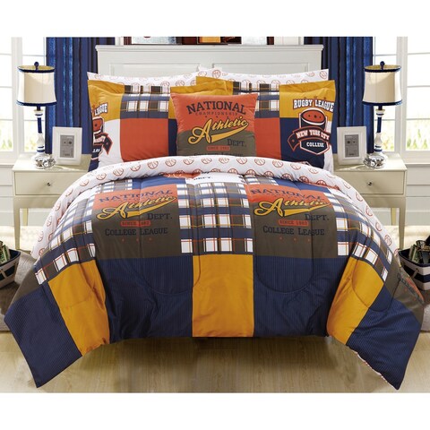 Chic Home Kluber 8 Piece Reversible Athletic Youth Comforter Set