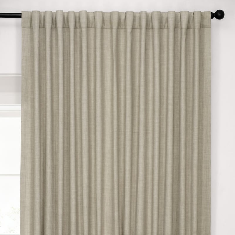 Exclusive Fabrics Extra Wide Performance Linen Blackout Curtains (1 Panel) Thermal Insulated Window Curtains