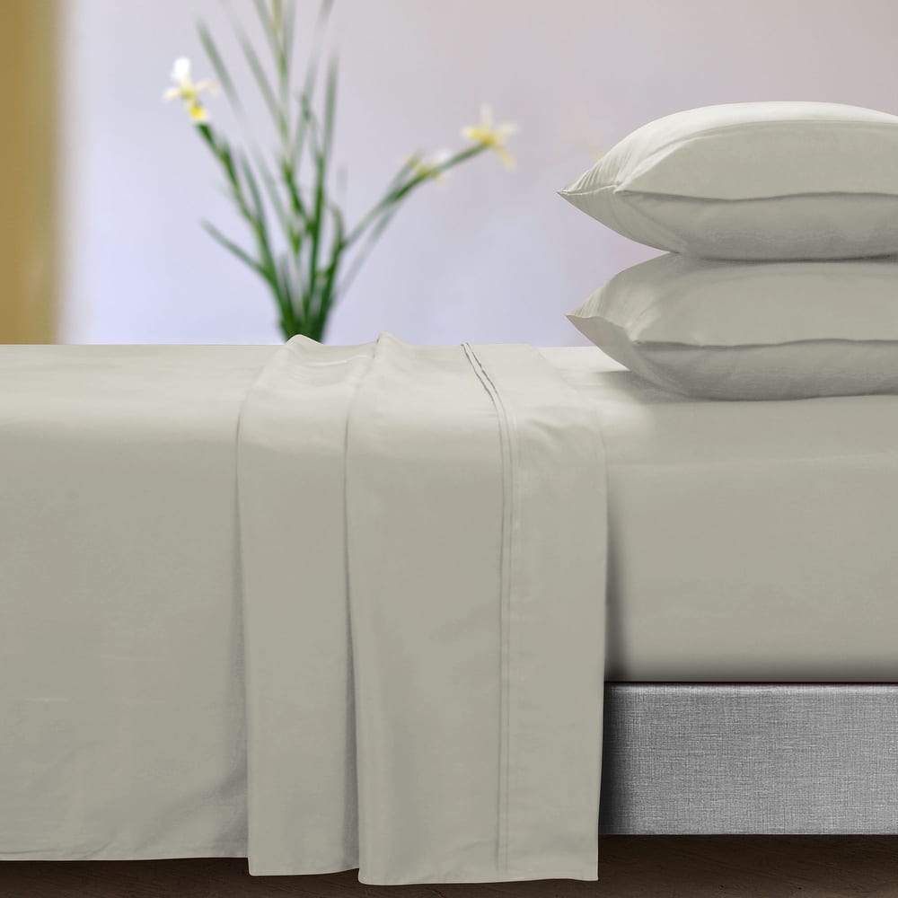 Super Soft Extra Deep Pocket Bed Sheet Set with Oversize Flat