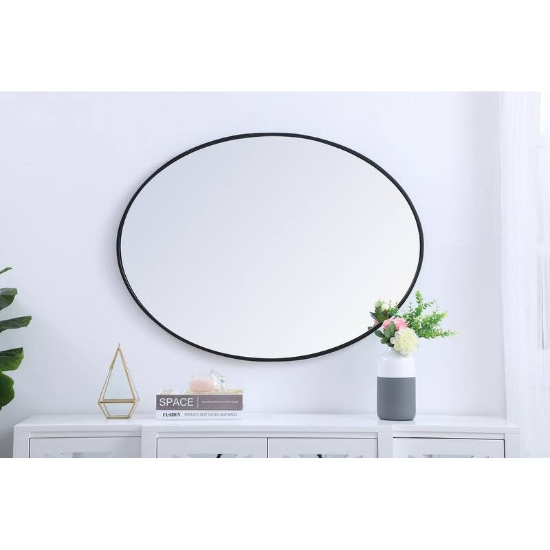 Carson Carrington Labbemala Metal Frame Oval Mirror