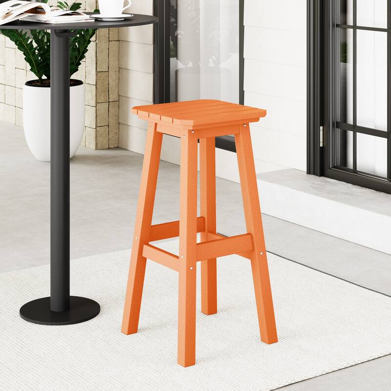 Laguna Hdpe All Weather Outdoor Patio 29" Square Bar Stool