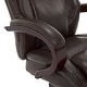 preview thumbnail 22 of 29, La-Z-Boy Bellamy Executive Leather Office Chair with Memory Foam Cushions, Solid Wood Arms and Base, Waterfall Seat Edge