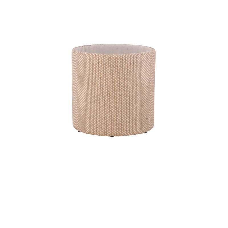 Handwoven Fabric Storage Ottoman