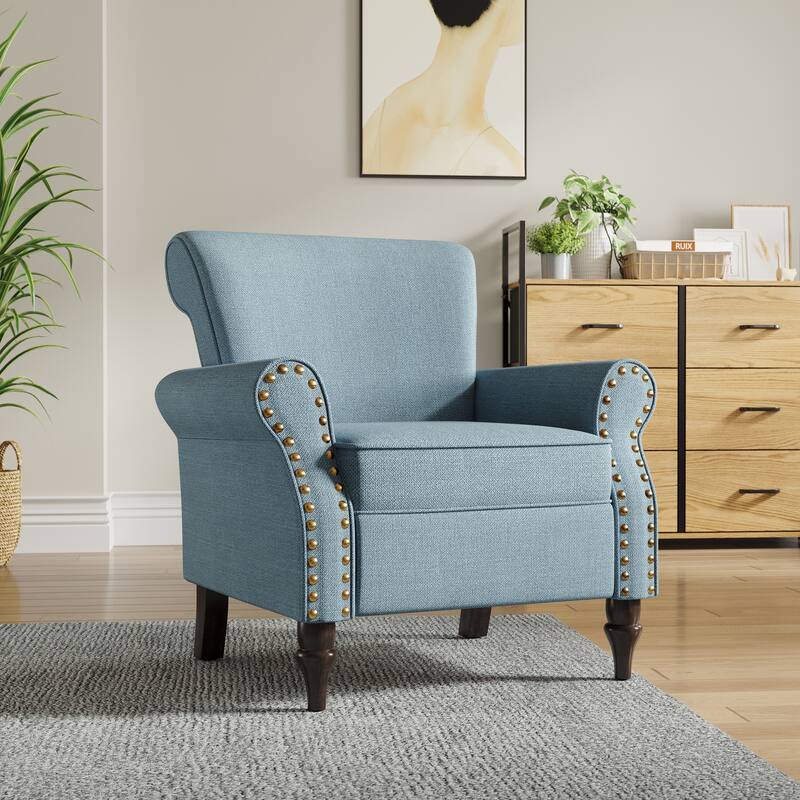 Living Room Armchair with Nailhead Trim - 29.9"W x 29.9"H x 32.9"D