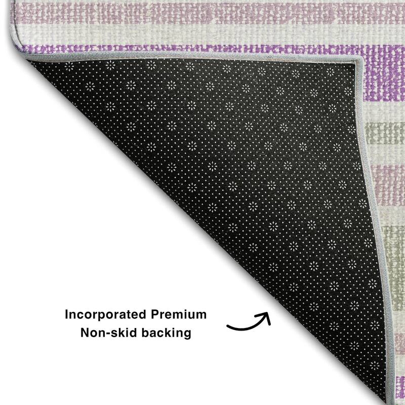 Premium Washable Super Soft Modern Cabana Stripe Mayfield Rug
