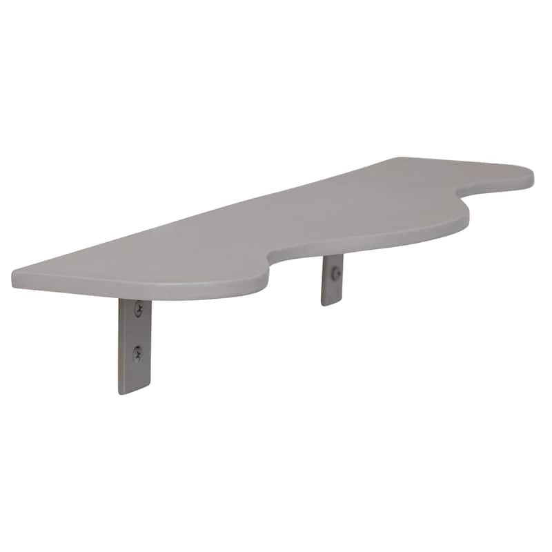 Textured Metal Wall Shelf - 28.0"L x 7.25"W x 4.75"H