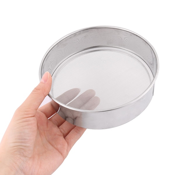 1pc Stainless Steel Flour Sifter, Single Hand Operation For Baking