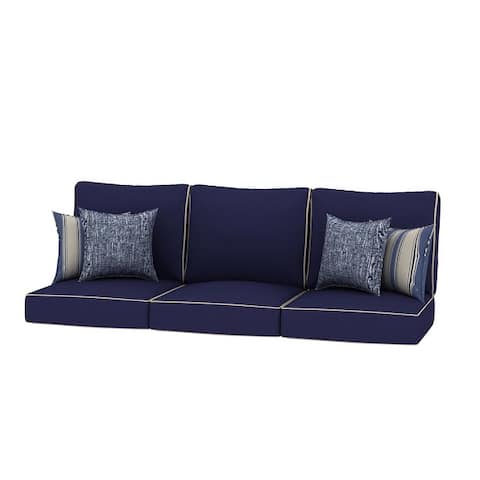Sofa Outdoor 24x24 Replacement Cushions with Pillows