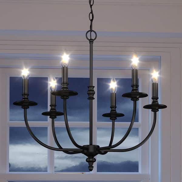 slide 1 of 8, Luxury Cottagecore Chandelier, 24"H x 25"W, with Farmhouse Style, Oil Rubbed Bronze, by Urban Ambiance