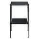 preview thumbnail 1 of 2, Uttermost Sherwood Square Marble Accent Table - 13"W x 25"H x 13"D Black - 13"W x 25"H x 13"D