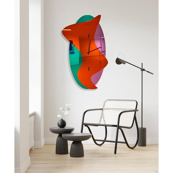 Large Acrylic Wall Clock / Mirrored Acrylic Art /Made In USA/Wall