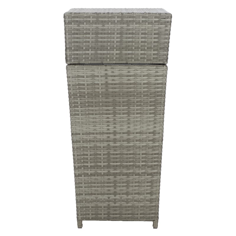SAFAVIEH Outdoor Mazeli Trash Bin (Fully Assembled)
