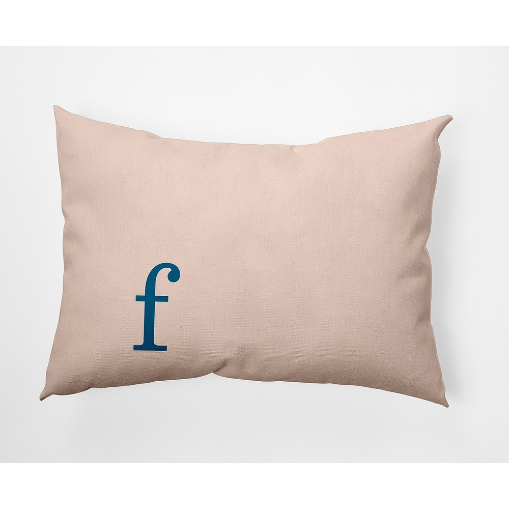 Modern Monogram Indoor/Outdoor Throw Pillow-F