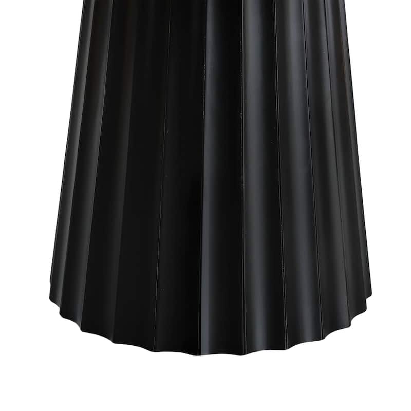 86" Modern Oval Dining Table Set with 8 Upholstered Chairs Textured Wood Top & Dual Pleated Pedestal Base