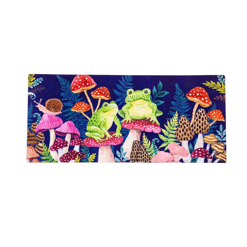 22 in. x 10 in. Frogs and Mushrooms Sassafras Switch Mat