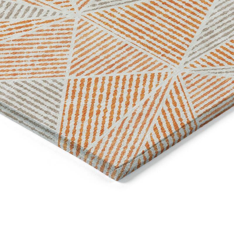 HomeRoots Geometric Transitional Rectangle Outdoor Rug