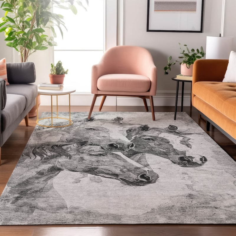 Premium Washable Super Soft Majestic Horses Mayfield Rug