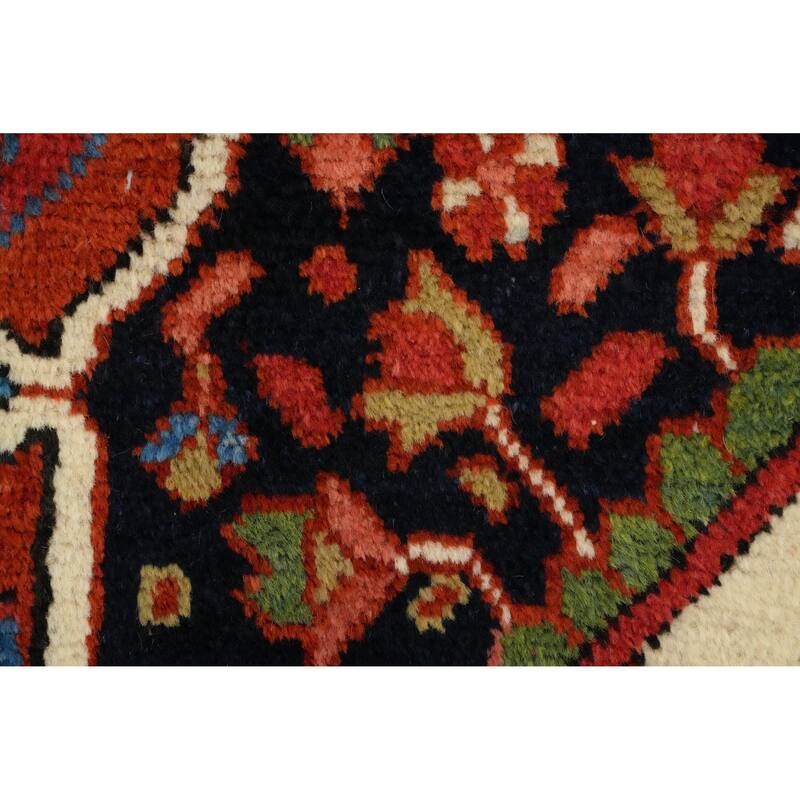 Hand Knotted Oriental 100% Wool Carpet Traditional Medallion Oranges & Rust Heriz (serapi) Area Rug - 11' 6'' X 8' 5''